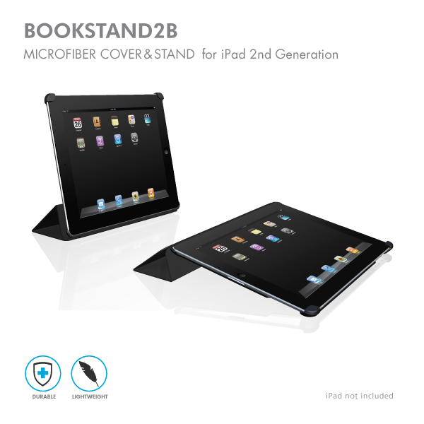 Fundas para iPad 2, Macally BookStand2B y MagStand2