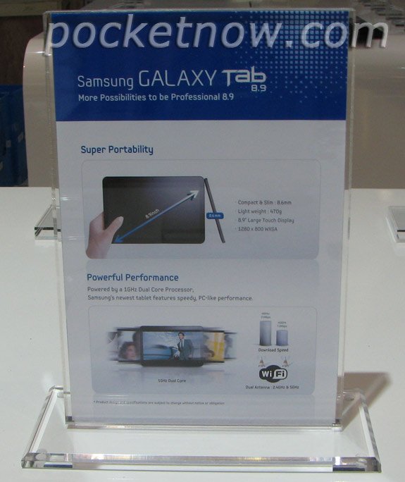 Samsung Galaxy Tab 8,9 filtrado