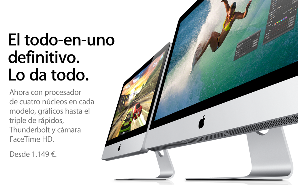 Nuevos iMac, la llegada del Quad Core a toda la gama