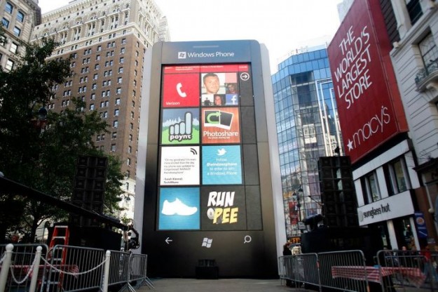 Un Windows Phone gigante en Nueva York