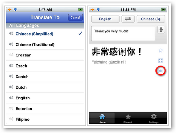 Google Translate para iPad
