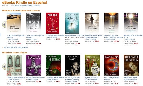 Los libros en español llegan a Kindle