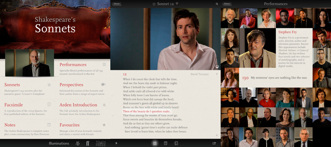 The Sonnets, sonetos de Shakespeare en tu iPad