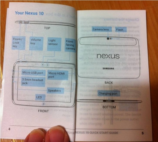 Se filtra un supuesto manual del Nexus 10