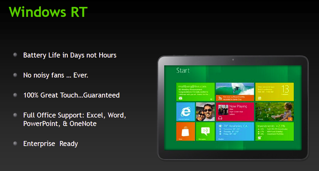 Windows RT, la versión para tablets de Windows 8