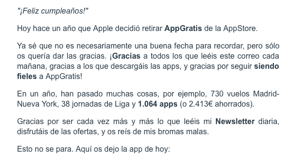 App Gratis fue retirada de la App Store hace ya un año, ¿qué ha pasado desde entonces?