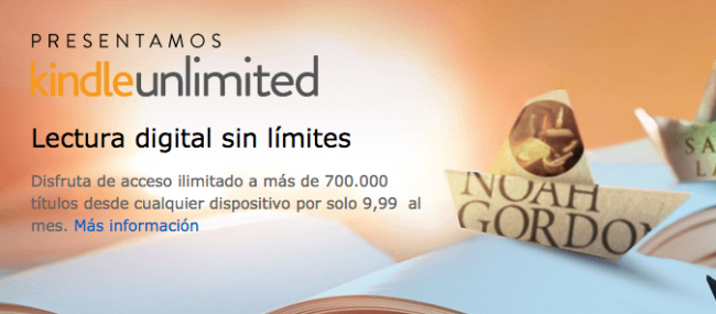 Kindle Unlimited es la tarifa plana de libros de Amazon, y llega a España